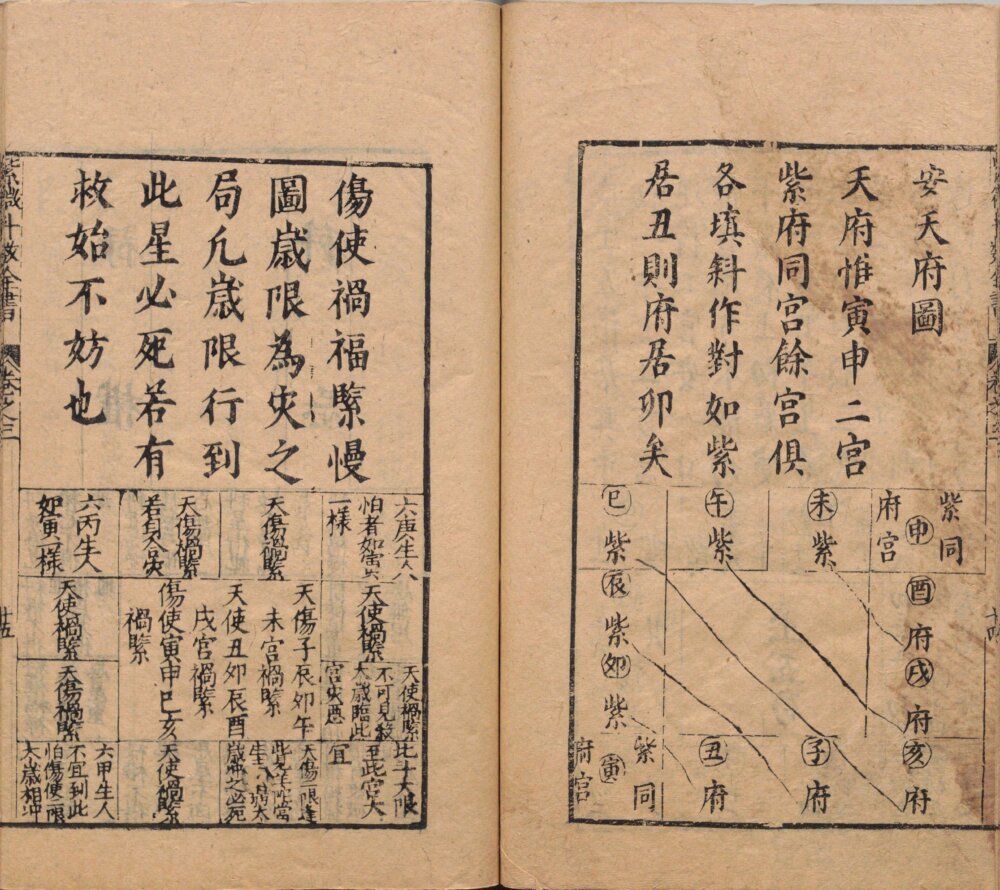 Page from the Ming-dynasty Zi Wei Dou Shu Quan Shu